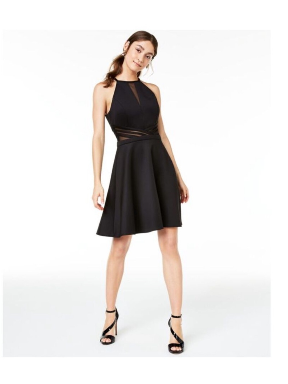 Black Cocktail Dress with mesh detail 🖤